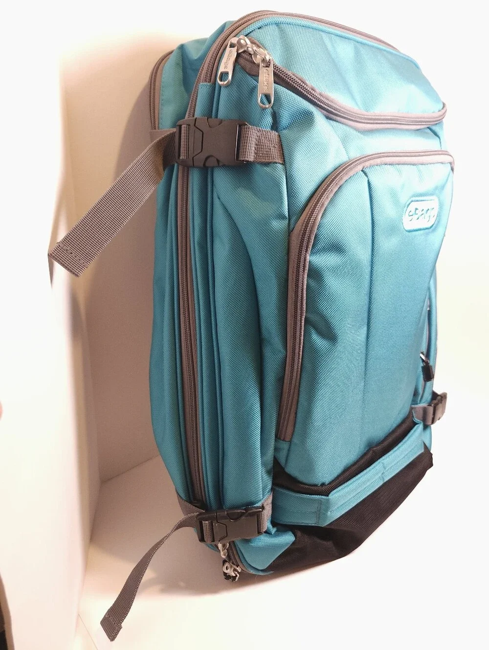 eBags Mother Lode Backpack Travel Luggage Carry On Bag Expandable Teal Blue